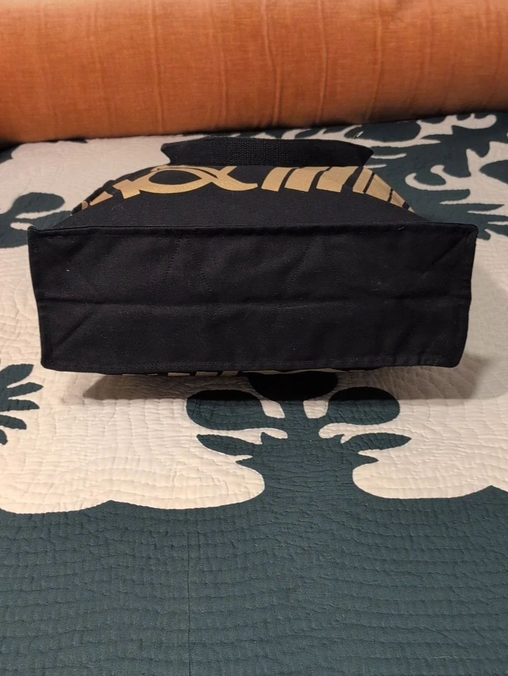 New Barnes & Noble Black Tote with Gold Graphic